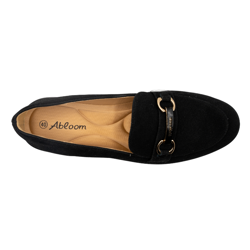 Suzane : Mocassins femme Daim noir