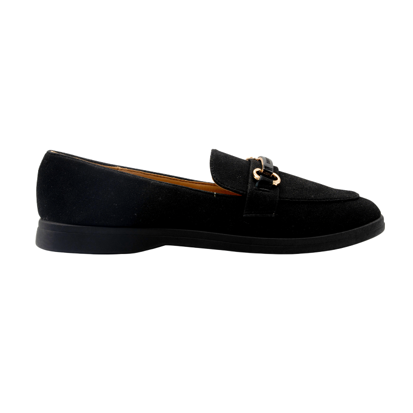 Suzane : Mocassins femme Daim noir
