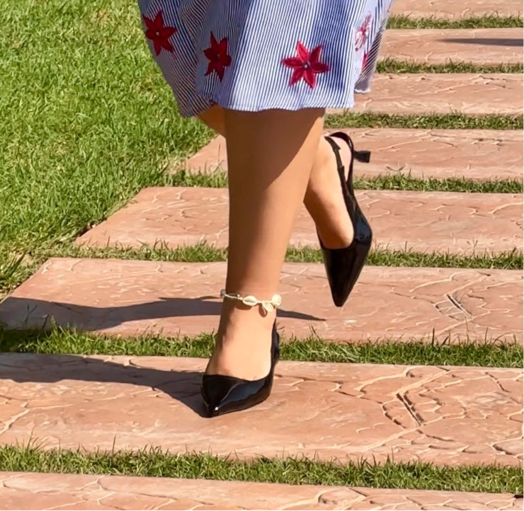 Amelia : Escarpin Femmes Blanc et Noir