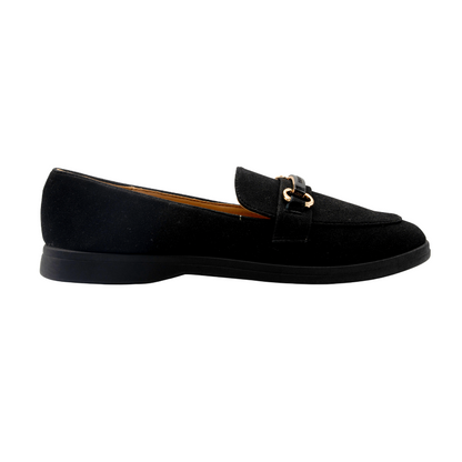 Suzane : Mocassins femme Daim noir