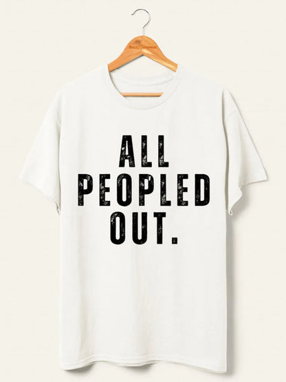 T-shirt vintage avec tous les gens dehors