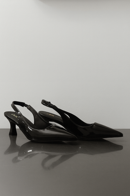 Amelia : Escarpin Femmes Blanc et Noir