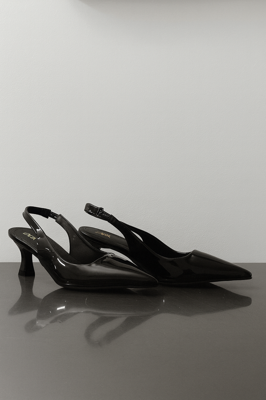 Amelia : Escarpin Femmes Blanc et Noir