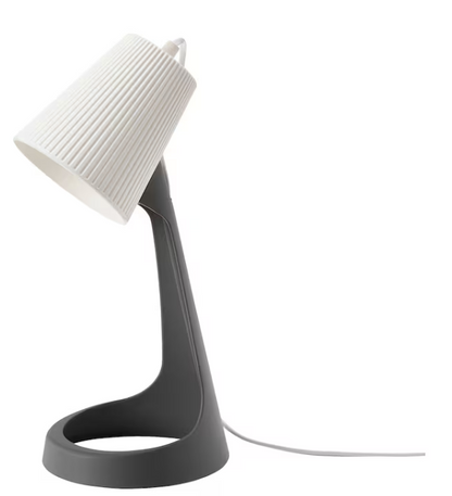 Lampe de bureau, gris foncé/blanc