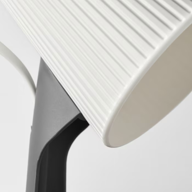 Lampe de bureau, gris foncé/blanc