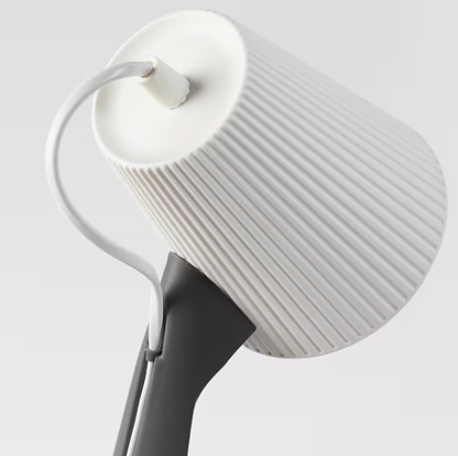 Lampe de bureau, gris foncé/blanc