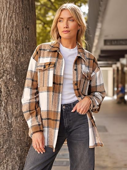 Plaid Flannel Shacket – Shirt Jacket