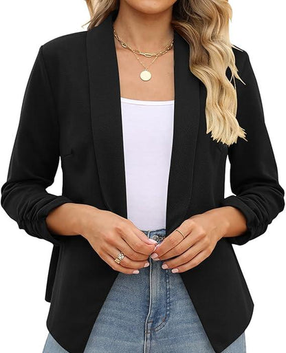 3/4 Sleeve Open Blazer – Elegance and Comfort 🌟