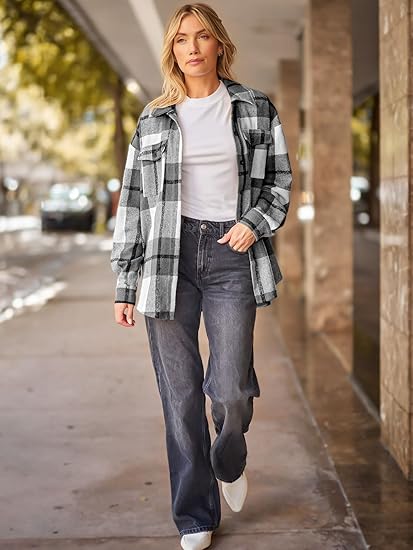 Plaid Flannel Shacket – Shirt Jacket