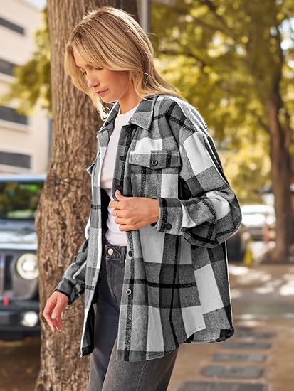 Plaid Flannel Shacket – Shirt Jacket