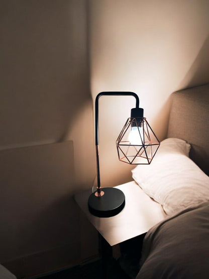 Lampe Noire et Dorée