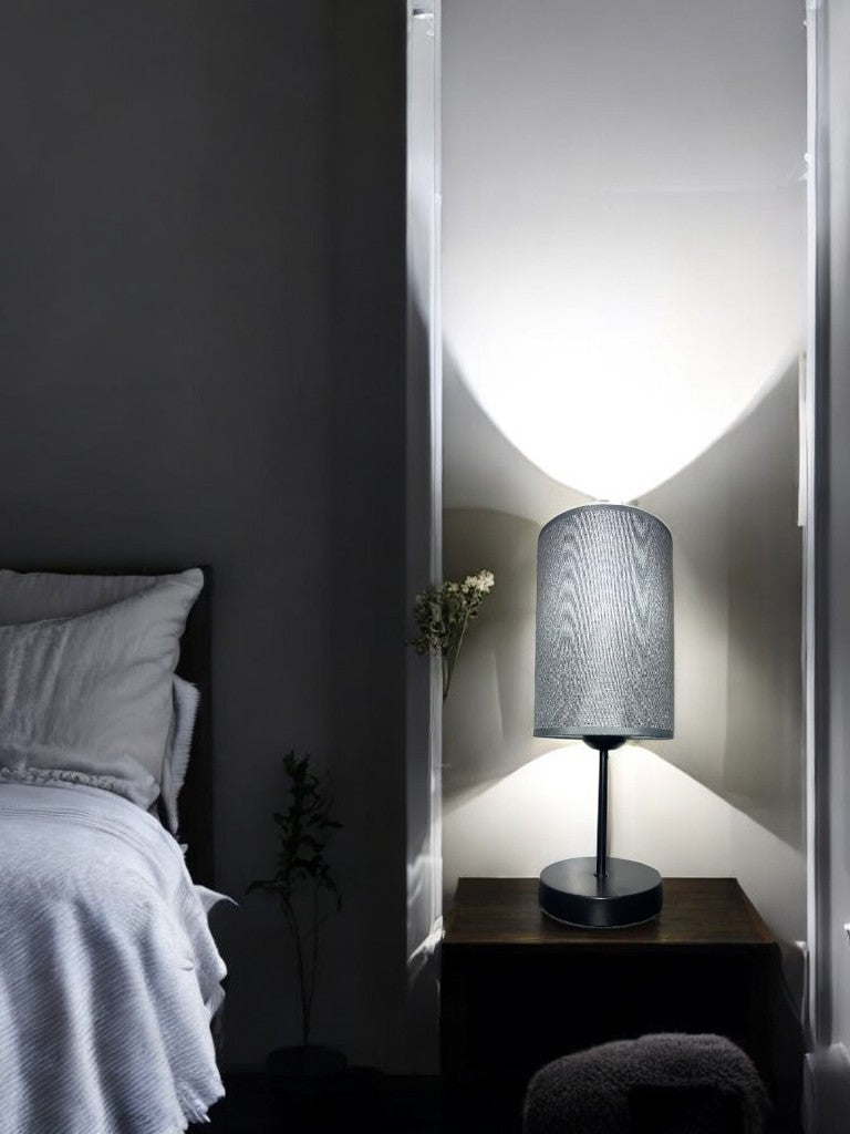 Lampe Grise avec Base en Fer