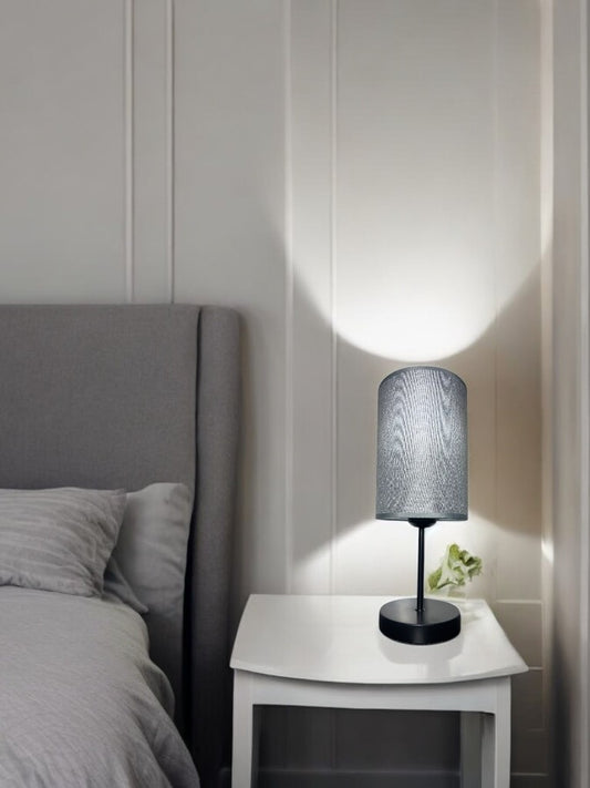 Lampe Grise avec Base en Fer